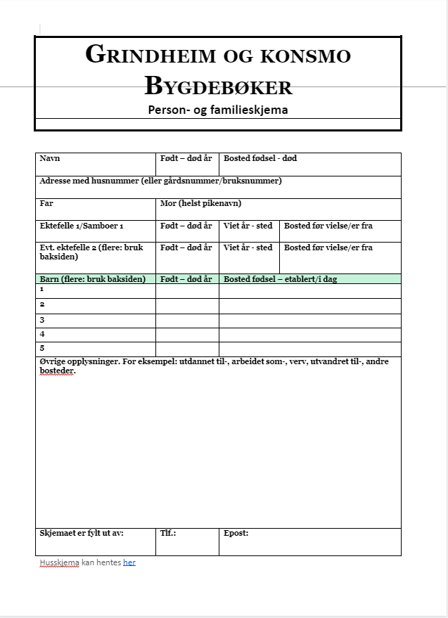 Hvordan fylle ut personskjema